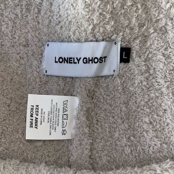NWT Lonely Ghost Cozy Ghost Fleece Ribbed Shorts Size Large - Picture 5 of 7